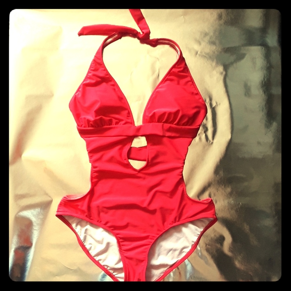 VM red size L one piece swimsuit